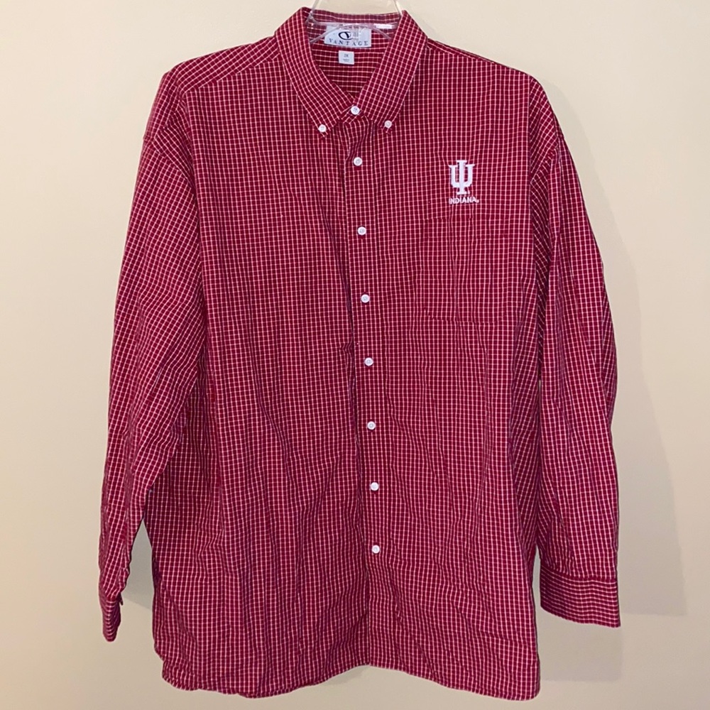 Indians University Red Button Down Shirt
